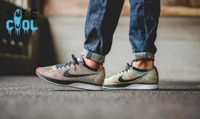 新品未使用　Nike Flyknit Racer 25.5 cm 526628 Nike Flyknit Racer Triple White Mens Athletic Running Shoes