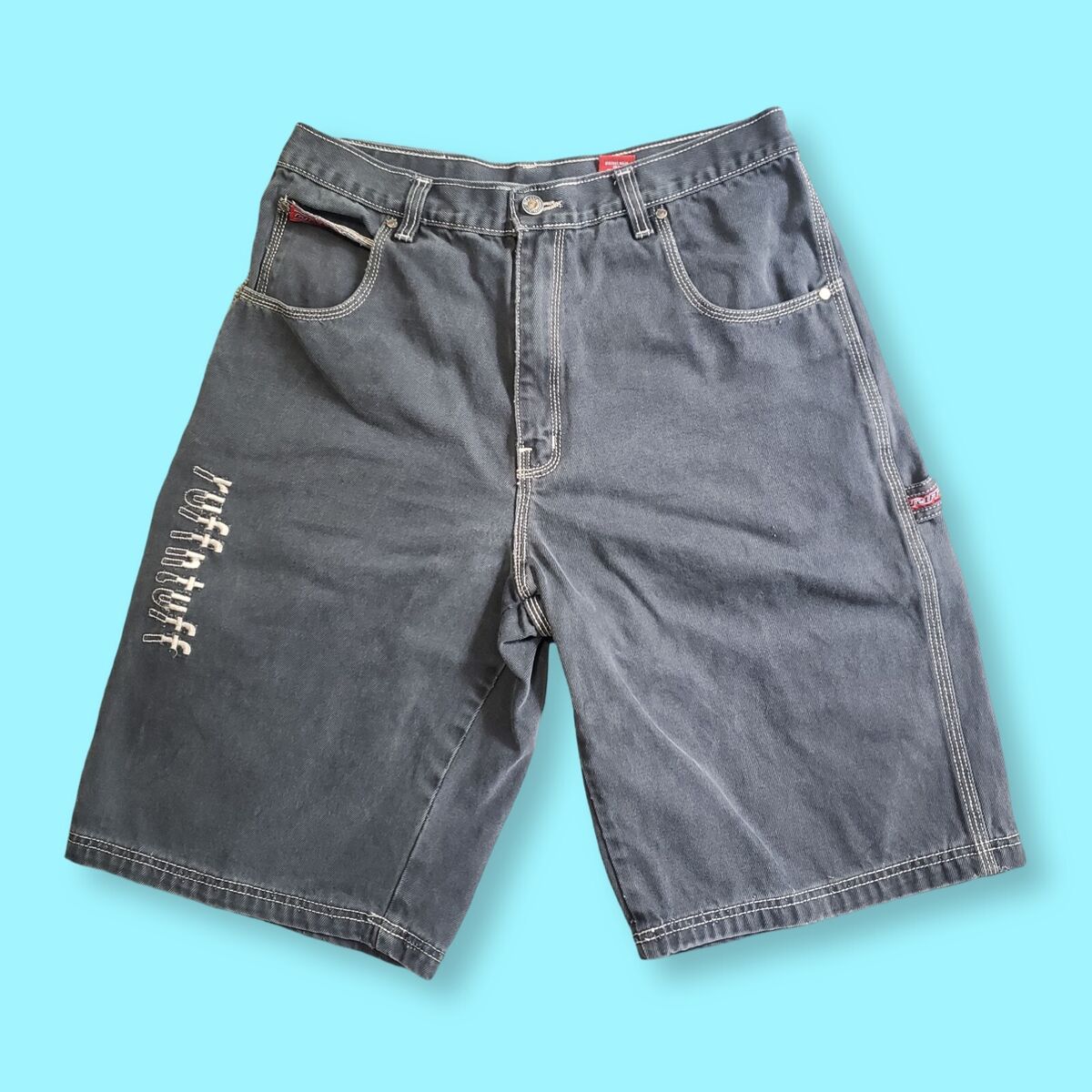 Vintage 90s Y2k Ruff N Tuff Gray Carpenter Shorts Mens 34 Vintage 90s Y2k Ruff N Tuff Gray Carpenter Shorts Mens 34