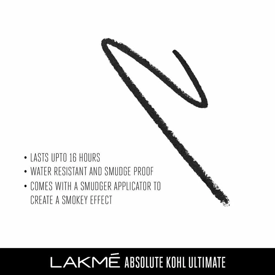 Lakme Absolute Kohl Ultimate Kajal, 1,2 g Foto 4 de 4