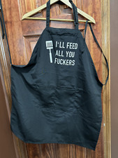Funny Cooking Grilling Apron 2 Pockets I'll Feed All You F ckers XL