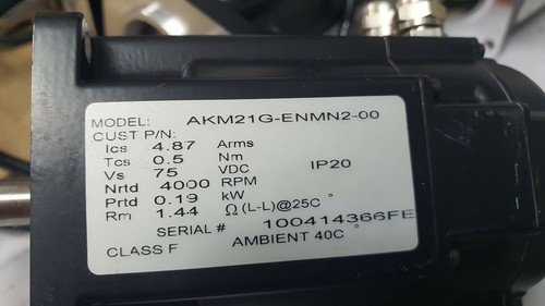 Servomotor Kollmorgen AKM21G-ENMN2-00, 24V-75Vdc, 4000/8000 rpm, T=1,49 Nm. funciona bien - Imagen 2 de 12
