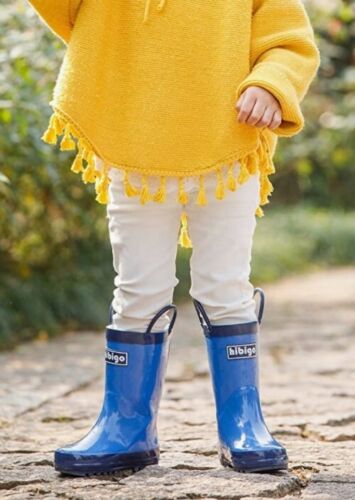 Children's Natural Rubber Rain Boots with Handles Easy for Little Kids & Toddler - Picture 5 of 13