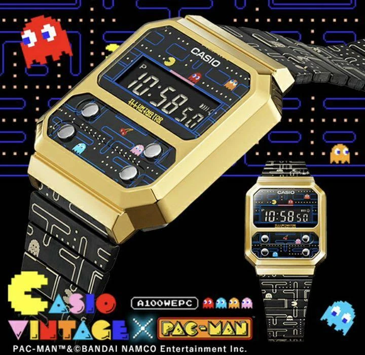 Casio Pac-Man watch A100WEPC from Japan NEW with BOX Bandai Namco