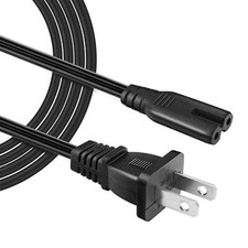 5ft AC Power Cord Cable For SAMSUNG UN24H4000AFXZA UN24H4000BFXZA 2-Prong Wire