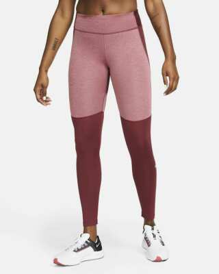 NIKE DRI FIT FAST WOMEN'S POCKET RUNNING TIGHTS BERRY #DM1555-NWT