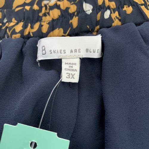 NEW Skies are Blue Skirt Women's 3X Blue Floral Faux Wrap Hi-Low Stitch Fix - Picture 8 of 11