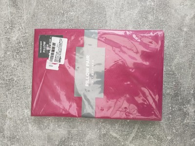 Hafaa Kissenhülle 2er Pack Gebürstet Mikrofaser Uni Rosa Größe 48 X 74 X 15 cm