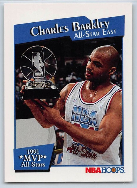 1991 92 CHARLES BARKLEY NBA Hoops ALL STAR MVP Basketball Card 