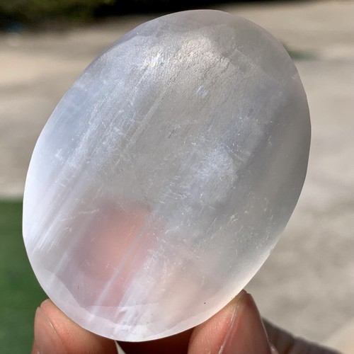 Pietra Preziosa Selenite Naturale 57G Cristallo Chakra Guarigione Gesso Palma Pietra - Foto 9 di 24