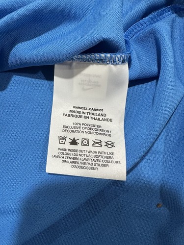 NWT Nike Dri Fit Golf Polo Mens Large Blue Short Sleeve Performance La Croix - Picture 8 of 10