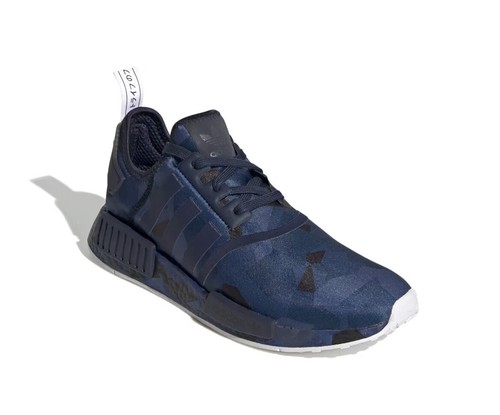 Adidas NMD R1 Geometric Camo Blue Boost Casual Shoes Mens Kids Size US 6 New ✅ - Picture 2 of 13