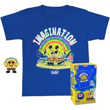 Funko Pocket Pop! & Tee: Bob Esponja Squarepants - SB con Rainbow - Para niños - M