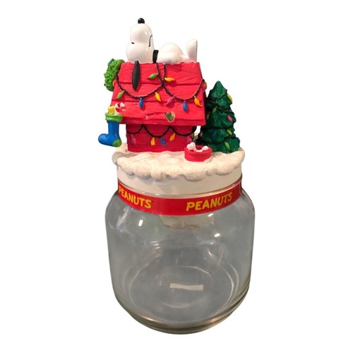 Vintage 80er Jahre Peanuts Snoopy Weihnachtsdose mit Deckel - Bild 3 von 4