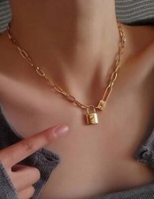 18k Gold Plated Stainless Steel Pendant Necklace