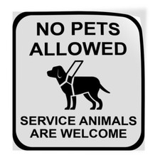 Industrial Decals Square Vinyl Stickers No Pets Allowed Sign Safety Sign Label