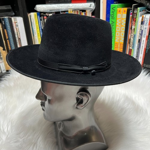 ALFONSINO MUSILS CHASSIDIC HAT FEDORA JEWISH CAP SIZE 6 5/8 / 53 EXTRA FINE SUEDE - Bild 3 von 11
