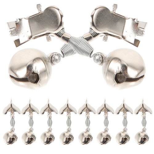 MagiDeal Lot De 10 Alarmes De Pêche – Pinces à Cloche Double Pour Canne à Pêche, Avec Sonnette Et LED, Pour Détection De Touche