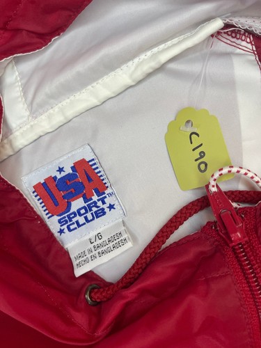 Suéter rompevientos con capucha 1/4 con cremallera rojo y blanco de los Buckeyes para hombre L - Imagen 5 de 6
