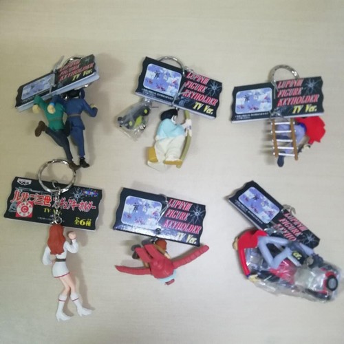 Lupin III The Third figure key chain Lot 6 set Fujiko Jigen anime Japan m606 - Picture 2 of 16