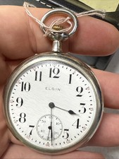 1915 Elgin Pocket Watch Grade 293 16s 7j Runs Great