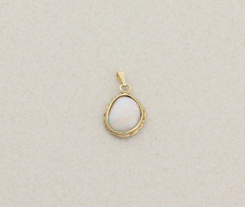 Anhänger nur 14k Gelbgold natürlicher Opal Anhänger 1" x 1/2" - Bild 5 von 7