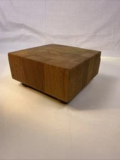 Vintage Atapco Hong Kong MCM Siamese Teak Butcher Block Mini Cutting Board. Legs