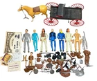 Big Lot Of Vintage Marx Johnny West Figures And Accessories Horse And Buckboard