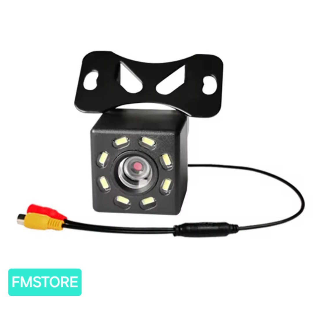 TELECAMERA RETROMARCIA RETROCAMERA AUTO CAMPER SUV FILO COLORI 8 LED HD