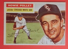 Howie POLLET 1956 Topps High # 262 Gray Back White Sox Vintage Baseball Ex-Mt