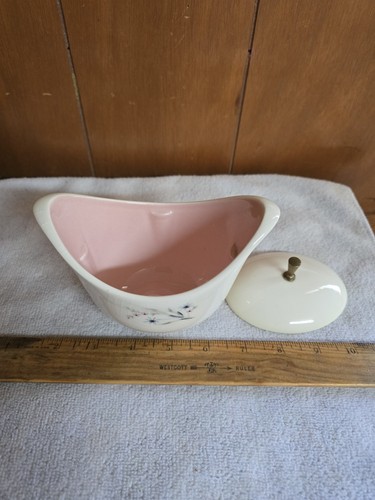 Taylor Smith And Taylor Creamer And Sugar Bowl W/Lid Windemere Pink Vtg 1960... - Picture 22 of 23