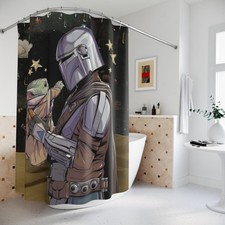 Mandalorian and Baby Yoda Shower Curtain 72" x 72" E265262