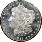 1884-CC Morgan Silver Dollar ICG MS65 DMPL Superb Eye Appeal Strong Strike