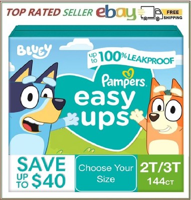 Pampers Easy Ups Boys Training Pants Underwear, Choose Sizes Pampers FAST SHIP!!