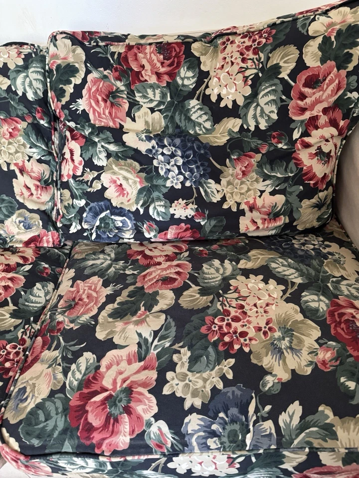 Funda Sofá Seccional IKEA Ektorp 2.2 Repuesto Azul Marino Floral Foto 2 de 3