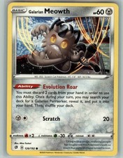 Galarian Meowth 126/192 Common Rebel Clash Pokemon