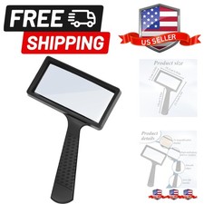 Rectangle Reading Magnifier, 3X Magnifying Glass Large Handheld Magnifying Gl...
