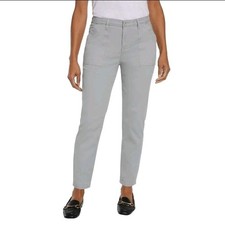 Banana Republic Women's High Rise Twill Pants Size 12 Gray Pants w Pockets
