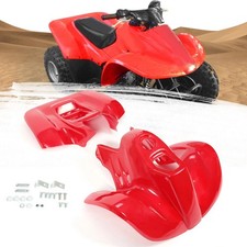 FOR HONDA TRX90 93-05 RED ABS PLASTIC FRONT & REAR FENDERS SET