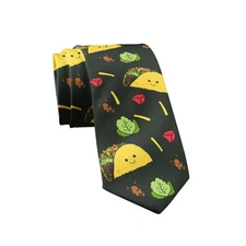 Tacos Necktie Funny Mens Ties Novelty Neckties for Men Taco Tie Hilarious Ties