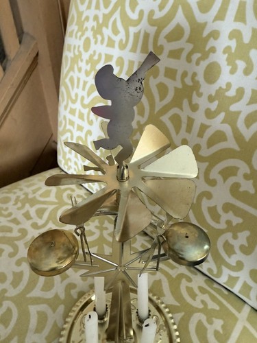 Vintage Swedish Angel Chimes Christmas Brass Candle Holder Candles Original Box - Picture 2 of 6
