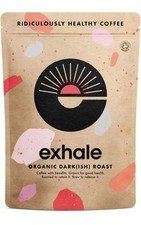5 Packs EXHALE Organic Wholebeans Coffee Mycotoxin Free 100% Arabica 450g each 30.36 per kilo