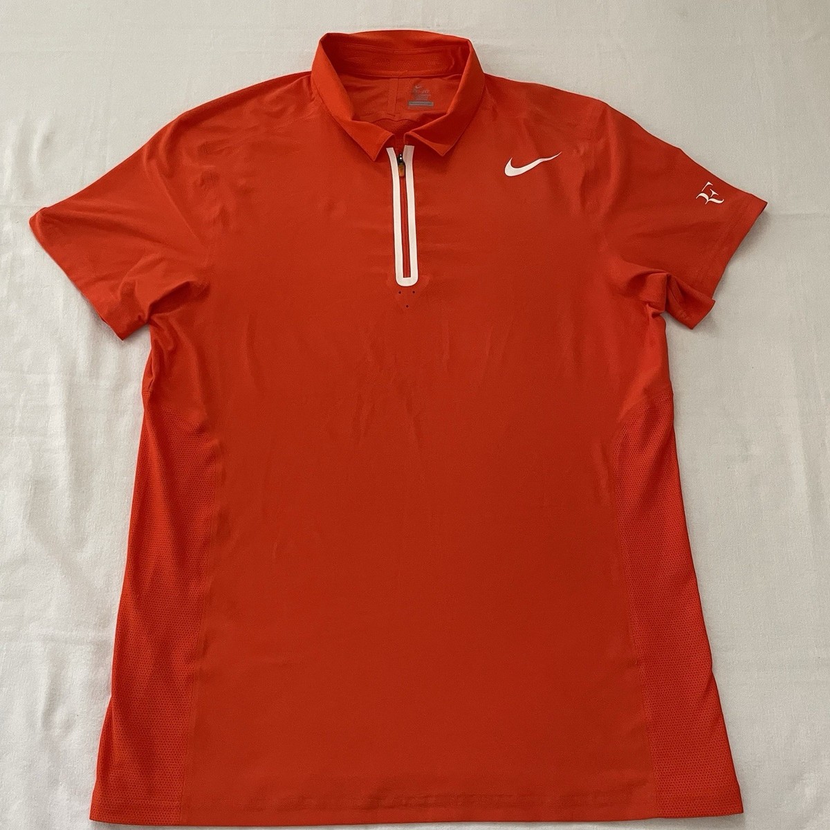 新品 NIKE RF PREMIER POLOフェデラー モデル全豪オープンXL Nike RF Roger Federer Polo Shirt Tennis Men M Orange Australian