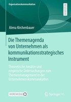Die Themenagenda Von Unternehmen Als Kommunikationsstrategisches Instrument Alen