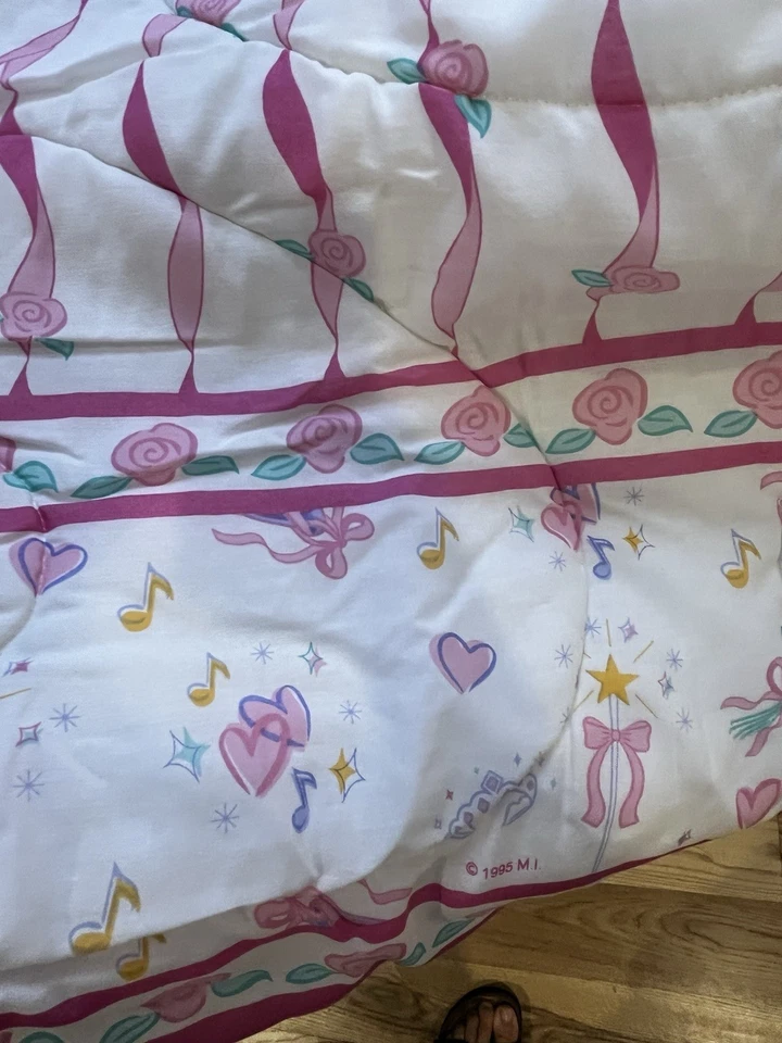 Barbie 1995 Vintage Full Comforter Blanket Pink Princess Ballerina, 72"x88" - Image 3 of 4
