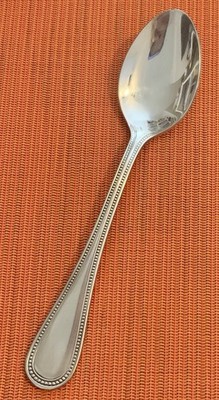 Vintage Towle BEADED ANTIQUE Pattern 18/8 Stainless SOUP SPOON 7-1/8  Korea