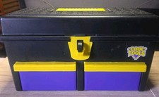 Vintage Playskool Cool Tools Original Plastic Tool Box 90s Tray and Drawers Rare