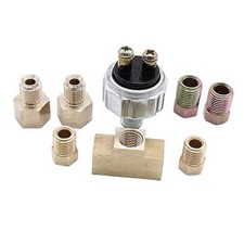 Universal Inline Hydraulic Brake Light Switch Kit by with Adapter, Hydraulic
