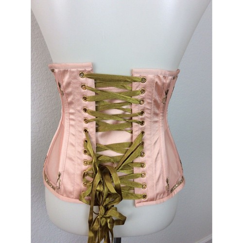 Corset Story Lingerie Women Sz 26 Underbust Corset Print Lace Up Back NWT - Picture 7 of 9