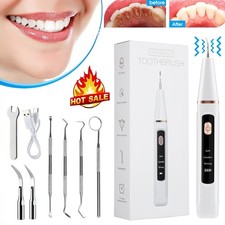 Ultrasonic Electric Tooth Cleaner Tartar Plaque Remover Dental Scaler Tool Kit