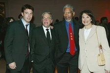 Ben Affleck Jonathan Dolgen Morgan Freeman Sherry Lansing Armand H- Old Photo